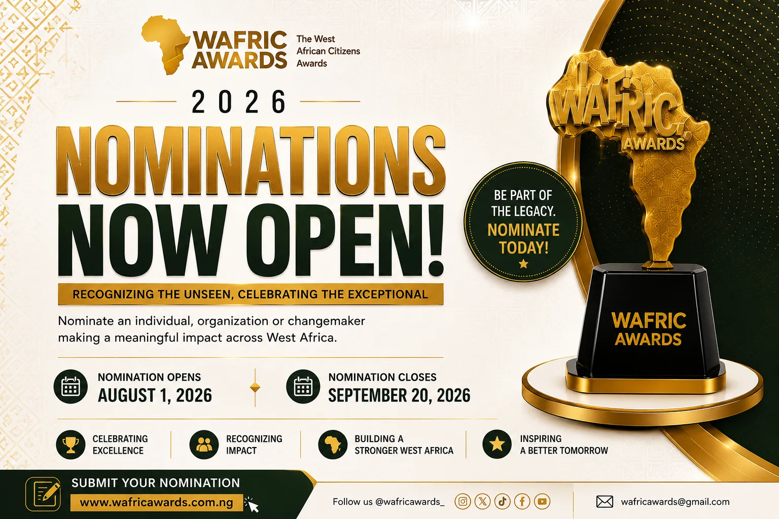 West African Citizens Awards 2026 Nomination Opens
